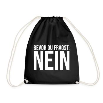 Before you ask: No - Drawstring Bag - black - Front