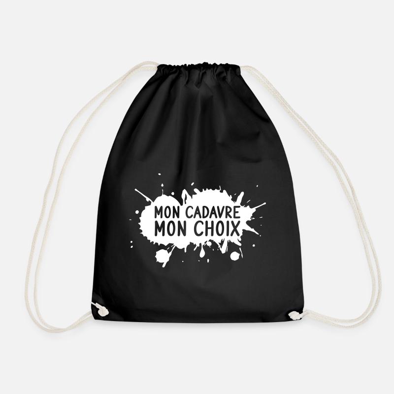 My corpse, my choice - Drawstring Bag - black