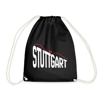 Stuttgart - Drawstring Bag - black - Front
