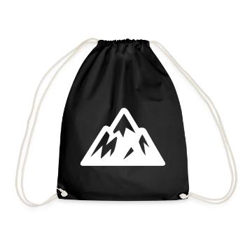 Mountains icon - Drawstring Bag - black - Front