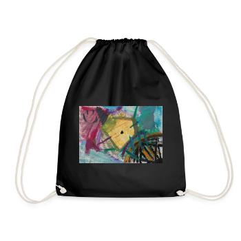 Gold Fountain - Drawstring Bag - black - Front