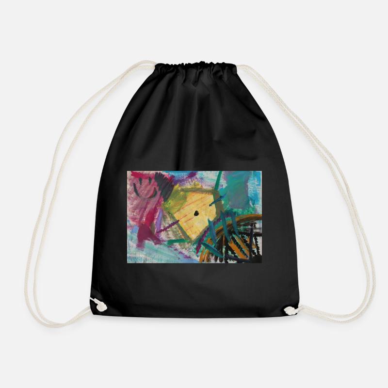 Gold Fountain - Drawstring Bag - black