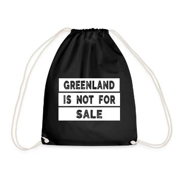 Greenland Is Not For Sale - Drawstring Bag - black - Front