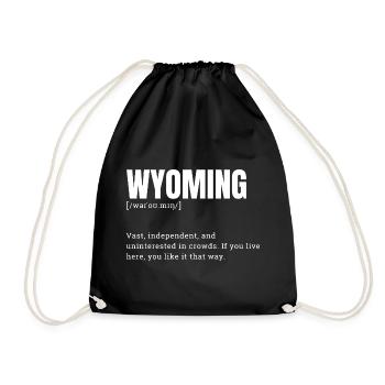 Wyoming Bold Terrain Typography - Turnbeutel - Schwarz - Vorne