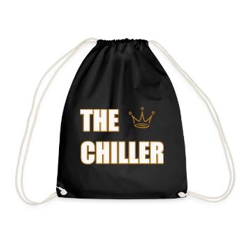 THE CHILLER – Cool & Minimal Statement Design - Drawstring Bag - black - Front