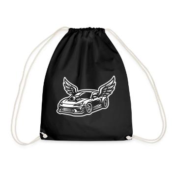 Sports Car Icon Car Tuning - Drawstring Bag - black - Front