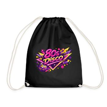80er Disco Neon Fusion - Turnbeutel - Schwarz - Vorne