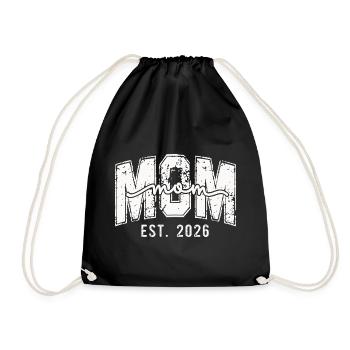 Mama Est. 2026 Design - Turnbeutel - Schwarz - Vorne