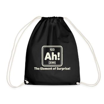 Ah! Element of Surprise - Drawstring Bag - black - Front