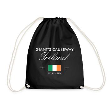 Coordonnées de la Chaussée des Géants Irlande du Nord Souvenir - Sac de sport léger - noir - Devant
