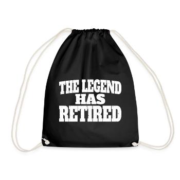 Die Legende hat ein Ruhestands-Rentner-Spaßgeschenk - Turnbeutel - Schwarz - Vorne
