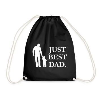 Just Best Dad - Turnbeutel - Schwarz - Vorne