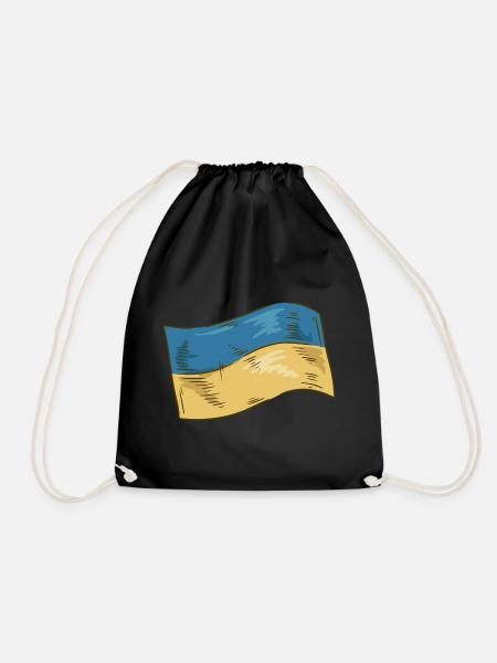 Ukraine Flagge - Turnbeutel - Schwarz