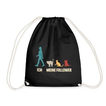 Ich Meine Follower Katzen - Turnbeutel - Schwarz - Vorne