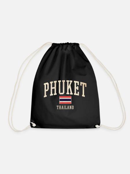 Logo vintage de Phuket Thaïlande - Sac de sport léger - noir
