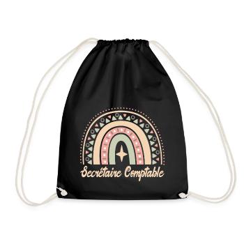 Cadeau Secrétaire Comptable. secrétaire comptable. - Sac de sport léger - noir - Devant