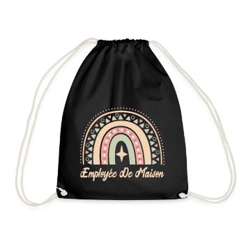 Cadeau Employée De Maison. employée de maison. - Sac de sport léger - noir - Devant