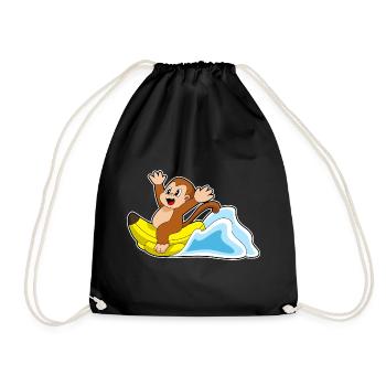 Monkey Banana - Drawstring Bag - black - Front