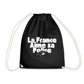 La France Aime Sa Police - Sac de sport léger - noir - Devant