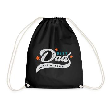 Best Dad in the World - Drawstring Bag - black - Front