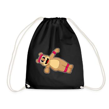 Bear Abdominal Training Bodybuilding - Drawstring Bag - black - Front
