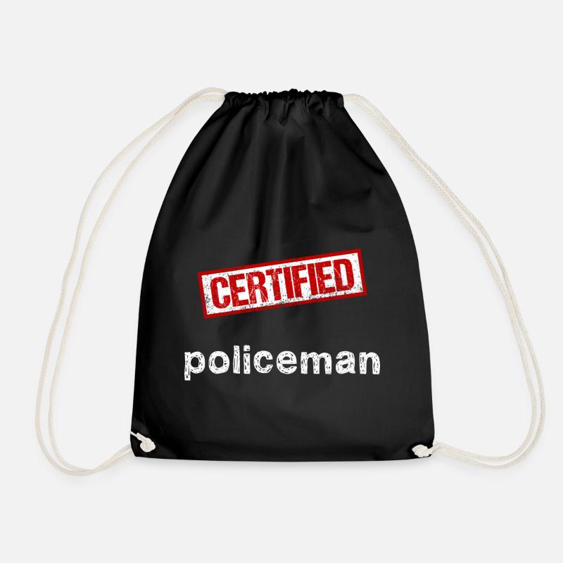 Policeman - Drawstring Bag - black
