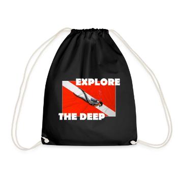 EXPLORE THE DEEP - Turnbeutel - Schwarz - Vorne