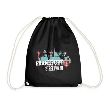 Francfort, Skyline, ville, Allemagne, Graffiti - Sac de sport léger - noir - Devant