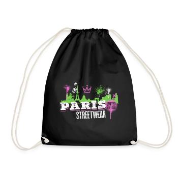 Paris Skyline Ville France Graffiti Art - Sac de sport léger - noir - Devant