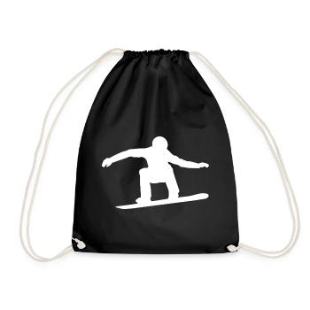 Silhouette de snowboarder Sport d’hiver Neige - Sac de sport léger - noir - Devant