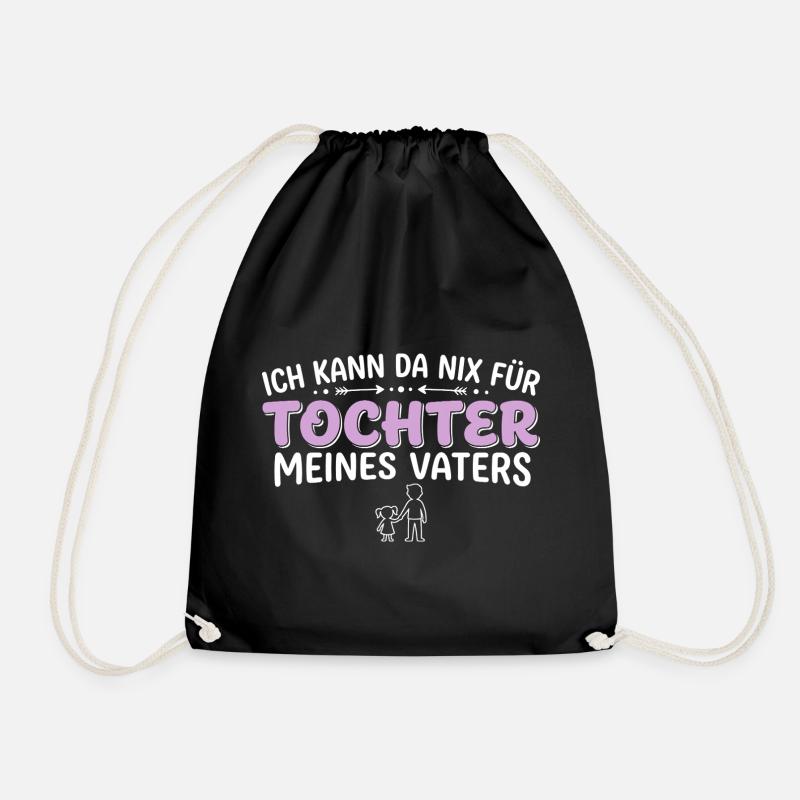 I can't help it, I'm the daughter - Drawstring Bag - black