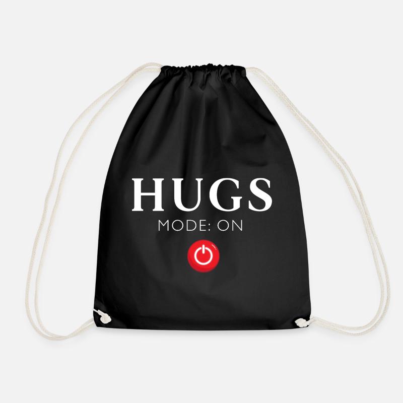 HUGS Modo sur le bouton rouge - Sac de sport léger - noir