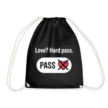 Amour anti-Valentin ? Pas du tout : design drôle - Sac de sport léger - noir - Devant
