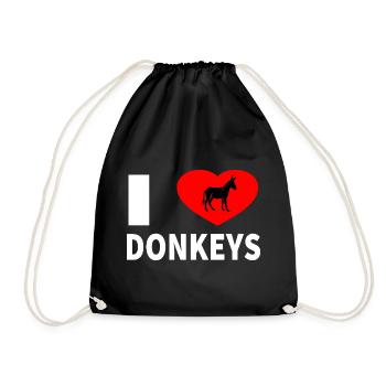 donkey - Drawstring Bag - black - Front