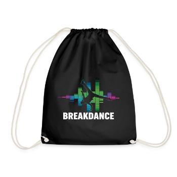 Breakdance Streetstyle Hip Hop DJ Dance - Turnbeutel - Schwarz - Vorne
