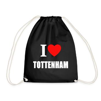 I Love Tottenham - Drawstring Bag - black - Front