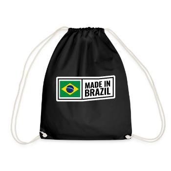Brazil - Drawstring Bag - black - Front