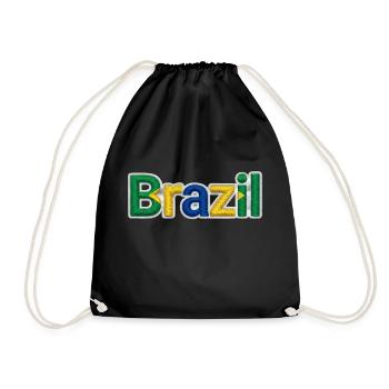 Brazil - Drawstring Bag - black - Front