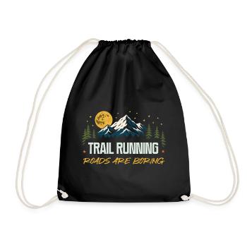 Course en sentier - Les routes sont ennuyeuses - Sac de sport léger - noir - Devant