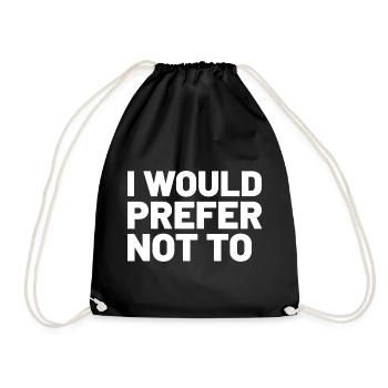 Bartleby - Drawstring Bag - black - Front