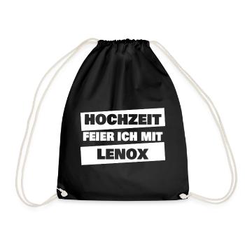 Heiraten Lenox - Turnbeutel - Schwarz - Vorne