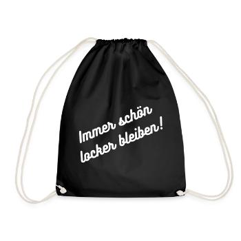 HN Always Laugh Well Stay Sticker Design - Drawstring Bag - black - Front