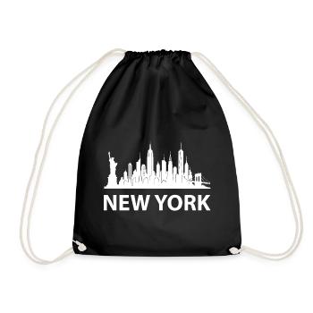 NEW YORK Skyline White - Drawstring Bag - black - Front