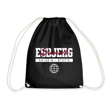 Esbjerg Dänemark Koordinaten Reise Souvenir - Turnbeutel - Schwarz - Vorne