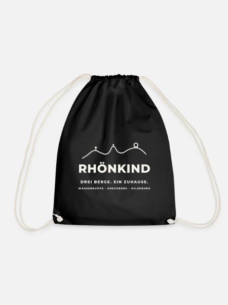 Rhönkind – Drei Berge, ein Zuhause - Turnbeutel - Schwarz