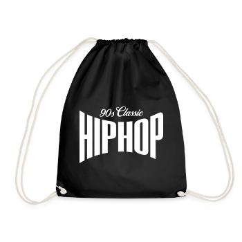 90er-Jahre-Classic-Hip-Hop-Logo - Turnbeutel - Schwarz - Vorne