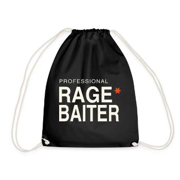 Professional Rage Baiter Ragebait Jugendwort 2026 - Turnbeutel - Schwarz - Vorne