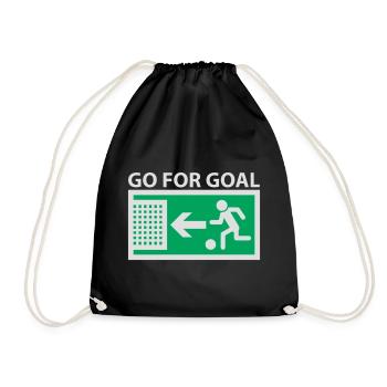 Go for Goal | Tor | Fussball | Soccer - Sac de sport léger - noir - Devant