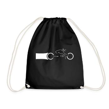 Motorcyclist - Drawstring Bag - black - Front