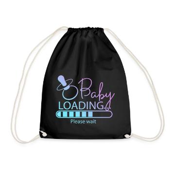 Baby, das neue Mammen lädt - Turnbeutel - Schwarz - Vorne